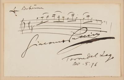 Lot #540 Giacomo Puccini Autograph Musical Quotation Signed - Image 2