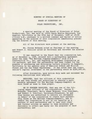 Lot #756 Steve McQueen Document Signed - Image 1