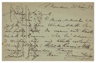 Lot #534 Edvard Grieg Autograph Letter Signed - Image 1