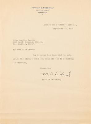 Lot #97 Franklin D. Roosevelt Signed Sketch - Image 4