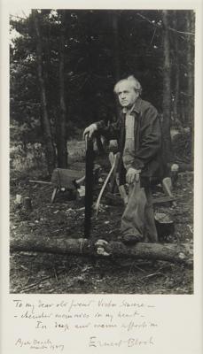 Lot #600 Ernest Bloch Signed Photograph - Image 1