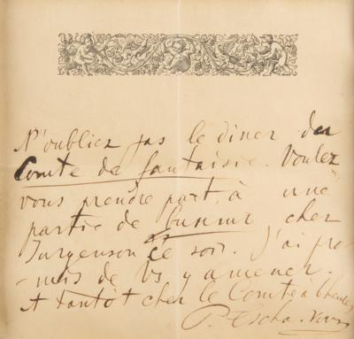 Lot #553 Pyotr Ilyich Tchaikovsky Autograph Letter Signed - Image 2