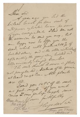 Lot #131 Hugo de Vries Autograph Letter Signed - Image 1