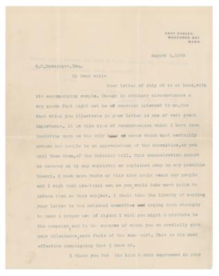 Lot #54 Grover Cleveland Typed Letter Signed - Image 1