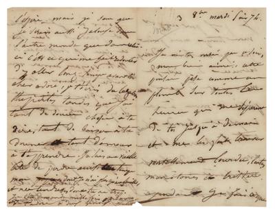 Lot #431 Victor Hugo: Juliette Drouet Autograph Letter Signed - Image 1