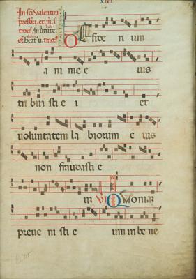 Lot #140 15th Century Gregorian Chant Leaf Chant Leaf - Image 1