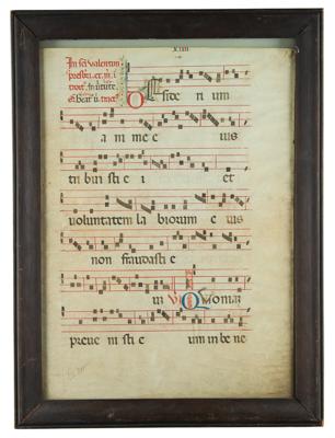 Lot #140 15th Century Gregorian Chant Leaf Chant Leaf - Image 3