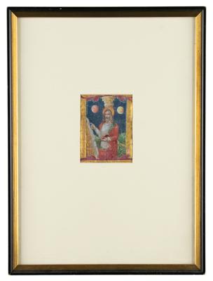 Lot #157 Christ Pantocrator Hand-Painted Illumination Illumination - Image 2