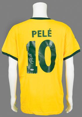 Lot #930 Pele Signed Soccer Jersey - Image 1