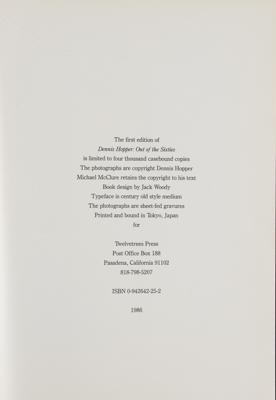 Lot #828 Dennis Hopper: Out of the Sixties First Edition Book - Image 5