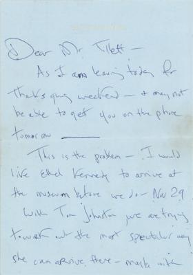 Lot #25 Jacqueline Kennedy ALS Honoring Ethel Kennedy - Image 1