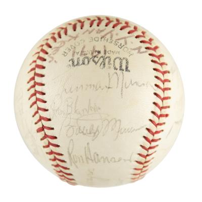 Lot #915 NY Yankees: 1971 Team-Signed Baseball w/ Munson - Image 1