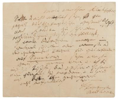 Lot #516 Ludwig van Beethoven ALS on 'Missa Solemnis' - Image 1