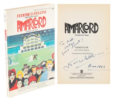 Lot #811 Federico Fellini Signed Book and Endorsed Check - Image 1