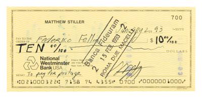Lot #811 Federico Fellini Signed Book and Endorsed Check - Image 5
