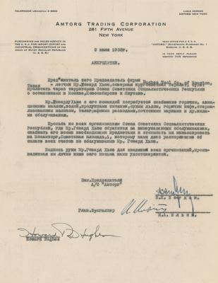 Lot #127 Howard Hughes Document Signed On His Circumnavigation Flight - Image 1
