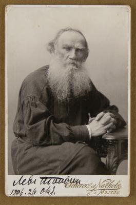Lot #446 Leo Tolstoy Signed Photograph (1906) - Image 1