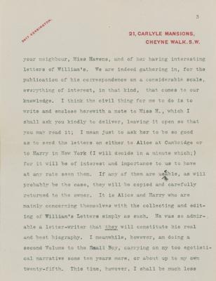 Lot #432 Henry James Typed Letter Signed - Image 3