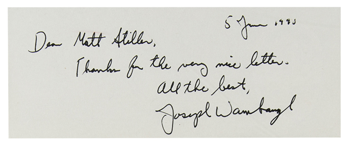 Lot #510 Joseph Wambaugh (3) Signed Items - Image 2