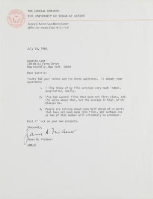 Lot #483 James Michener (3) Signed Items - Image 1