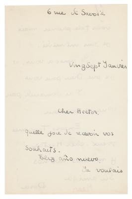 Lot #389 Dora Maar Autograph Letter Signed - Image 1