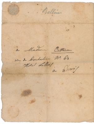 Lot #518 Vincenzo Bellini Autograph Letter Signed - Image 2