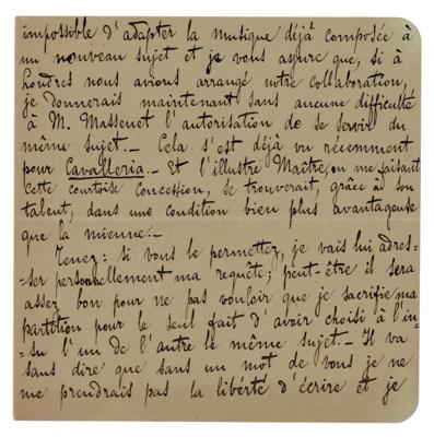 Lot #535 Pietro Mascagni Autograph Letter Signed - Image 2