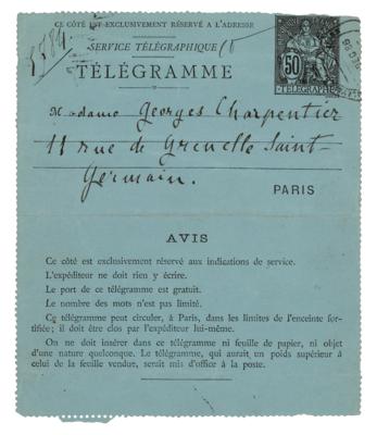 Lot #449 Emile Zola Autograph Letter Signed - Image 2