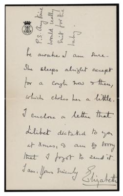 Lot #116 Elizabeth, Queen Mother Autograph Letter Signed - Image 3
