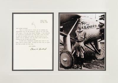 Lot #303 Charles Lindbergh Typed Letter Signed - Image 1