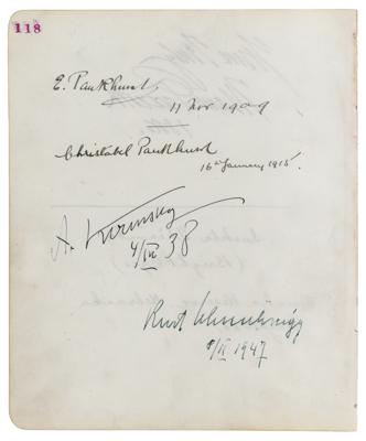Lot #194 Alexander Kerensky and Emmeline Pankhurst Signatures - Image 1