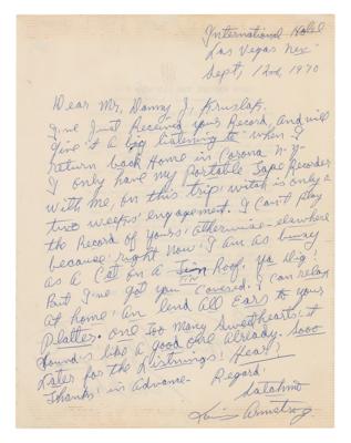 Lot #560 Louis Armstrong Autograph Letter Signed - Image 1
