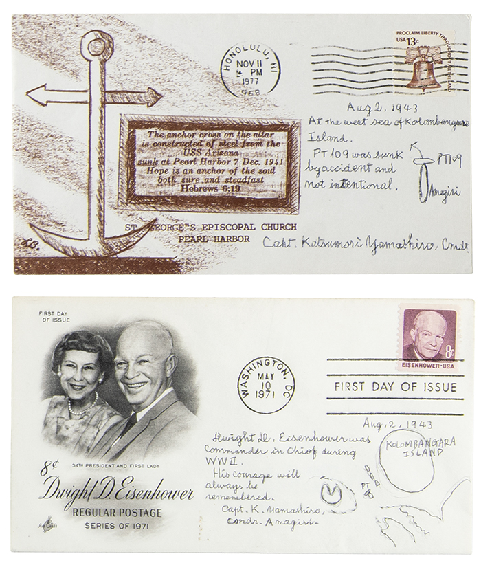 Lot #279 Kennedy PT-109: Katsumori Yamashiro (3) Signed Items - Image 2