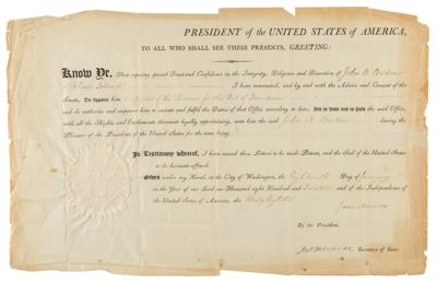 Lot #86 James Madison and James Monroe Document Signed - Image 1