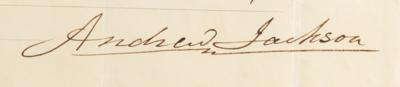 Lot #8 Andrew Jackson Document Signed as President - Image 2