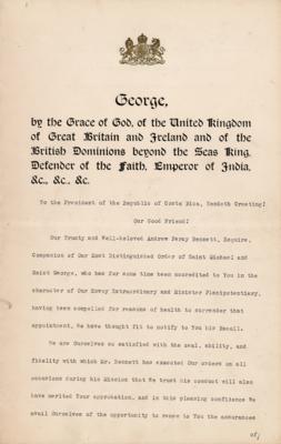 Lot #204 King George V Typed Letter Signed - Image 1