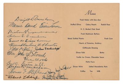 Lot #60 The Eisenhowers Signed 1952 'Homecoming' Menu - Image 2