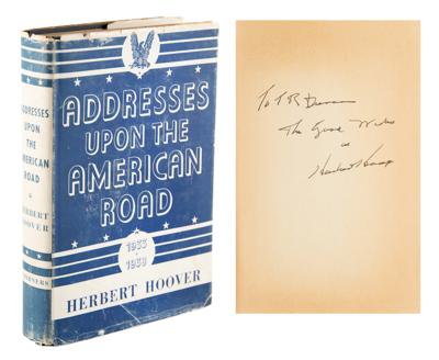 Lot #74 Herbert Hoover Signed Book - Image 1