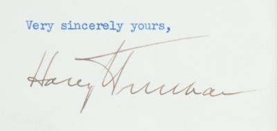 Lot #24 Harry S. Truman Typed Letter Signed as President - Image 3