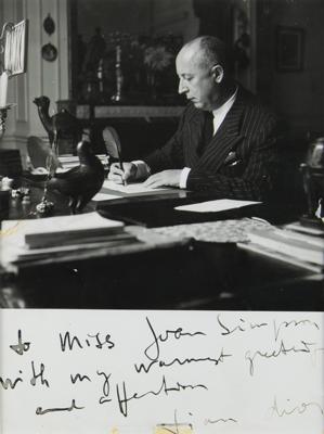 Lot #364 Christian Dior Signed Photograph - Image 1