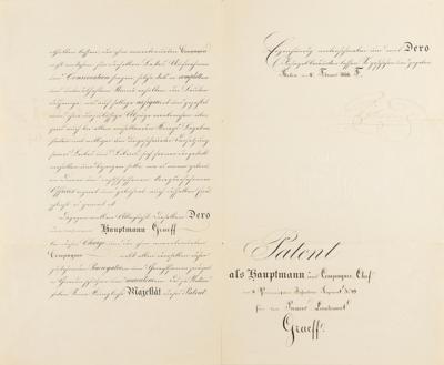 Lot #189 Kaiser Wilhelm I Document Signed - Image 1
