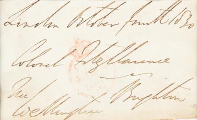 Lot #291 Duke of Wellington Signed Free Frank - Image 2