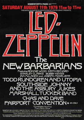 Led Zeppelin 1979 Knebworth Park Poster | RR Auction