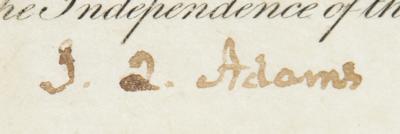 Lot #29 John Quincy Adams Document Signed as President - Image 2