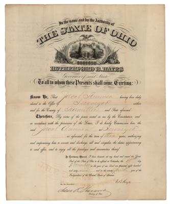 Lot #73 Rutherford B. Hayes Document Signed as Governor - Image 1