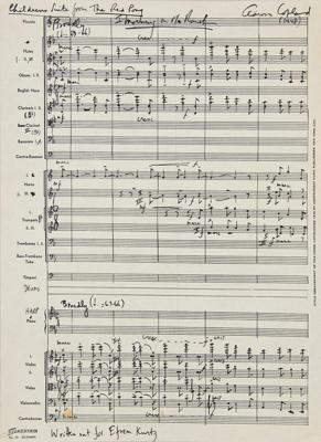 Lot #562 Aaron Copland AMQS from 'Red Pony' - Image 1