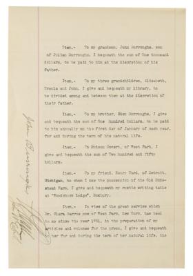 Lot #457 John Burroughs Document Signed (7x) - Image 2