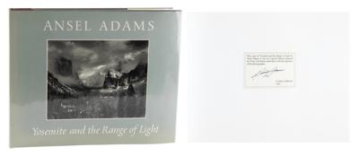 Lot #382 Ansel Adams Signed Book - Image 1