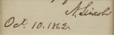 Lot #14 Abraham Lincoln Signature as President - Image 2