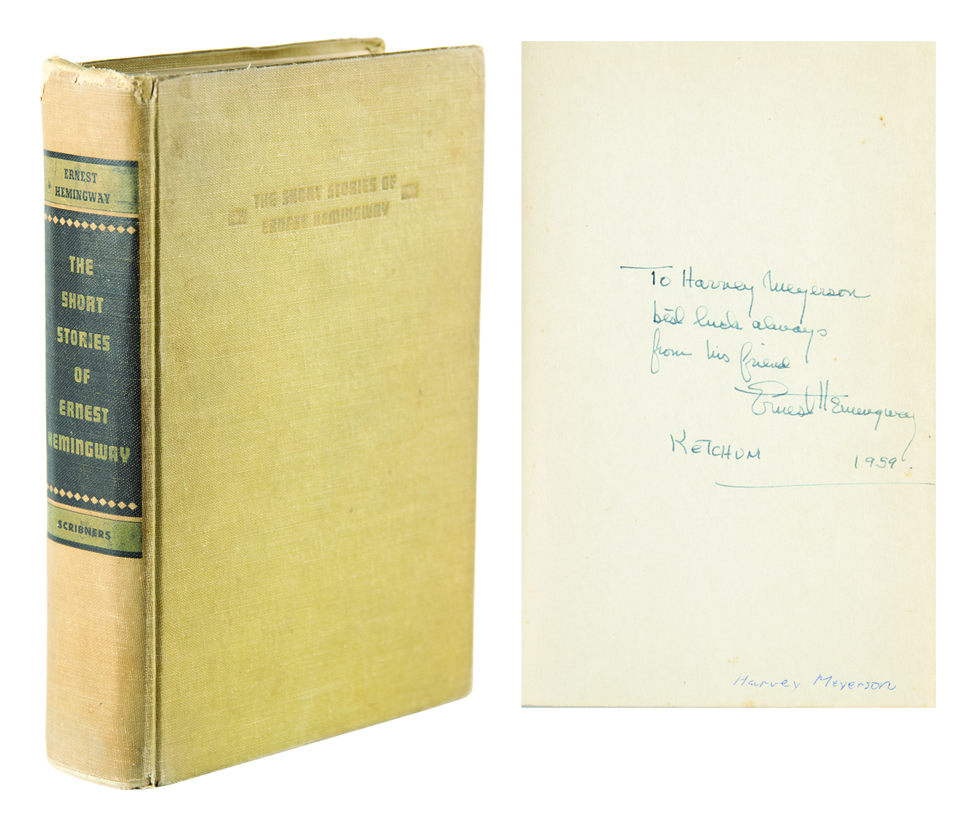 Lot #429 Ernest Hemingway Signed Book and Autograph Letter Signed - Image 1